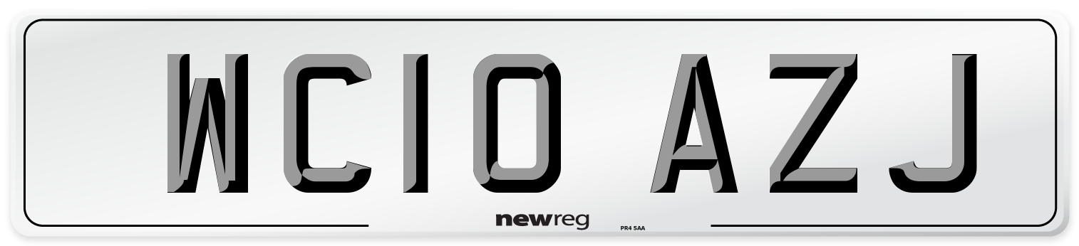 WC10 AZJ Number Plate from New Reg
